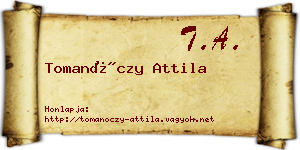 Tomanóczy Attila névjegykártya