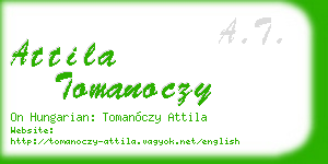 attila tomanoczy business card