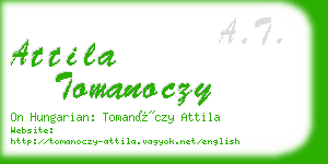 attila tomanoczy business card